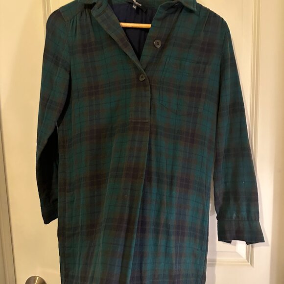 Madewell Green Plaid Shirt Dress, Size XXS - Picture 6 of 9